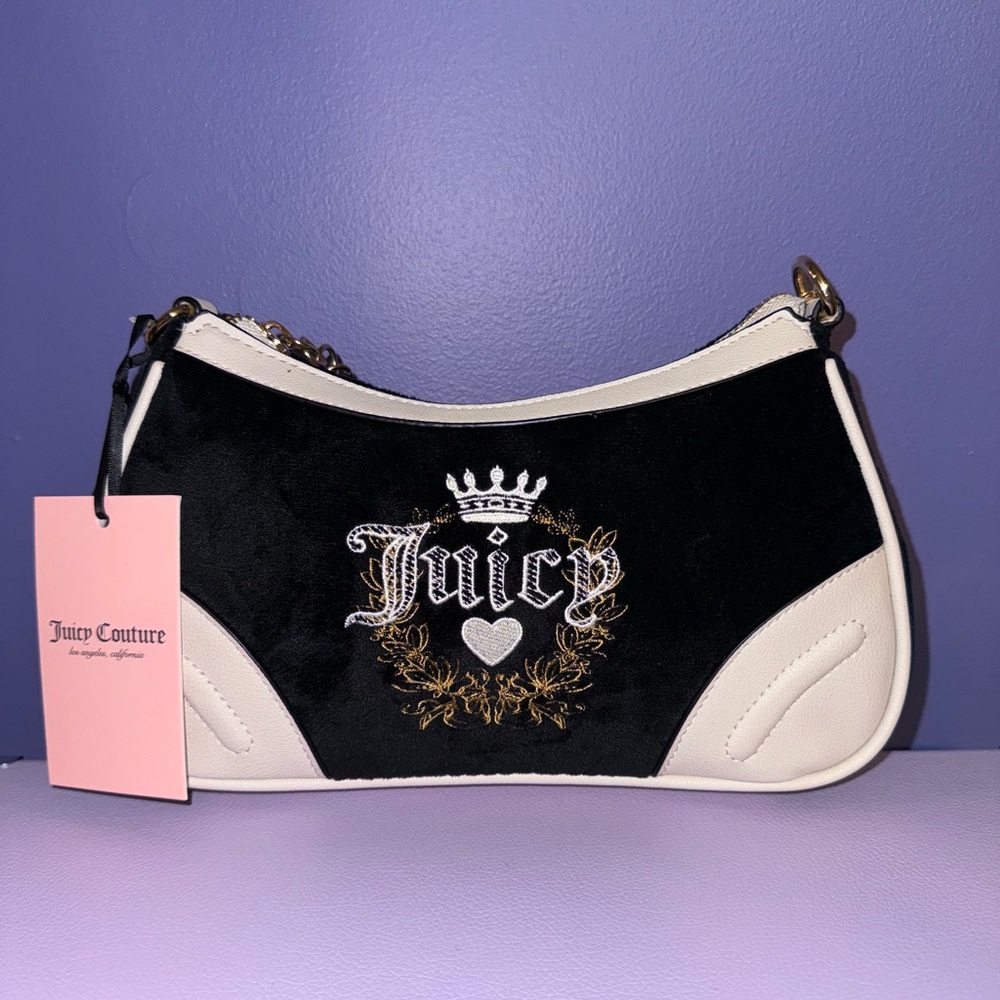 Juicy Couture liquorice angel heritage shoulder bag